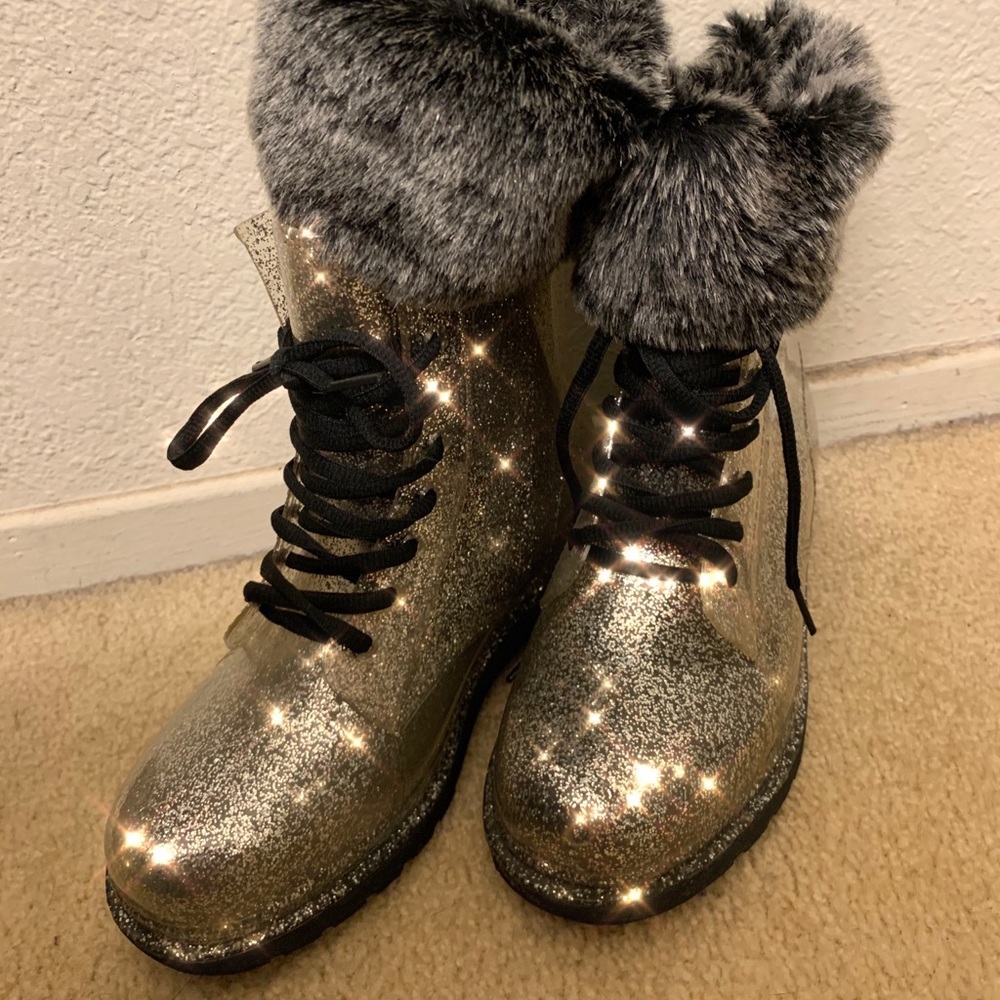 Sparkly rain boots (ankle)